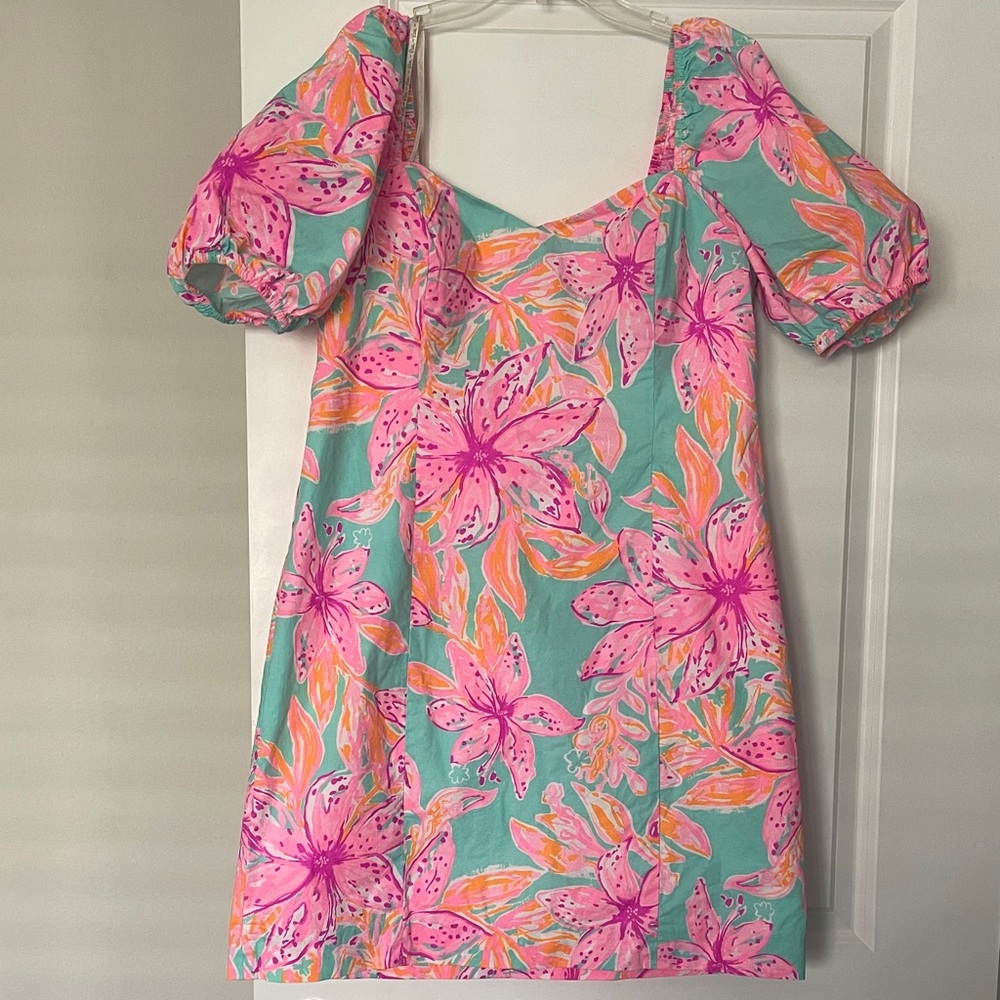 Lilly Pulitzer Pink and Orange Floral Mini Dress